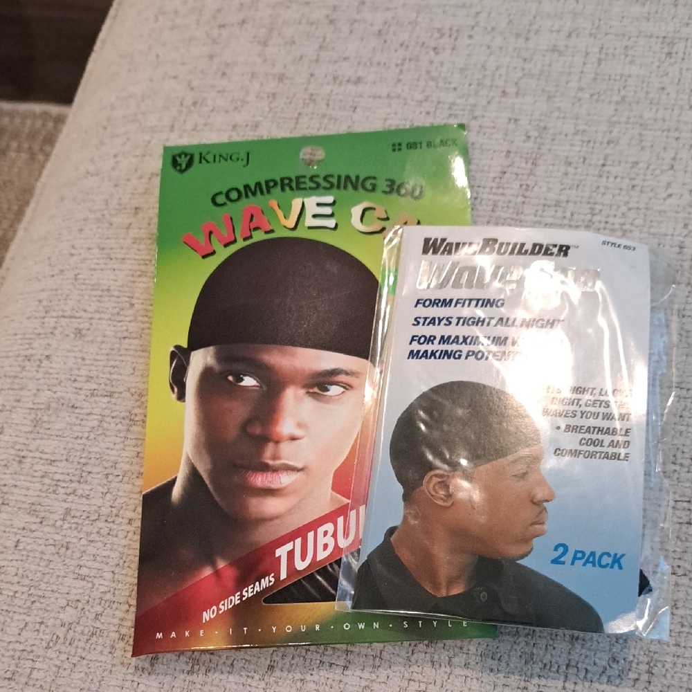 Assorted Wave Caps Black NEW